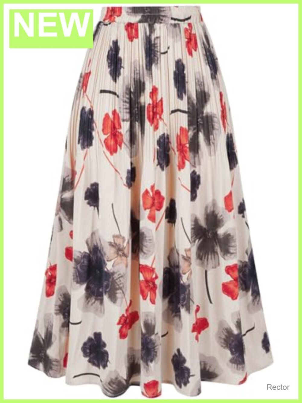 Women's Chiffon Midi Skirt High Waisted A-Line Shirring Pleated